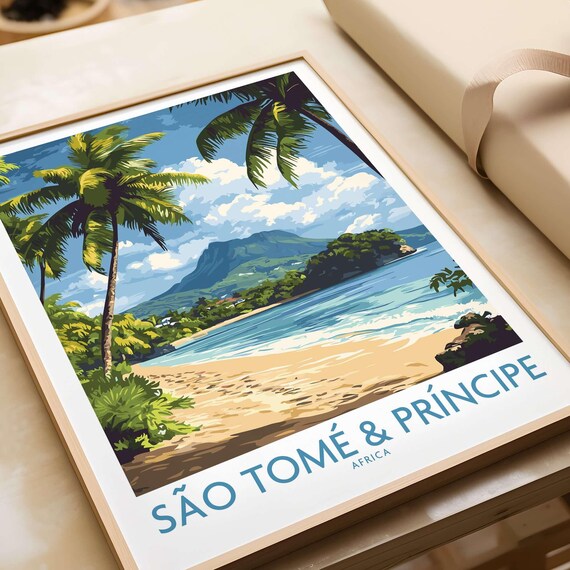 Sao Tome Decor, Housewarming Gift Illustration