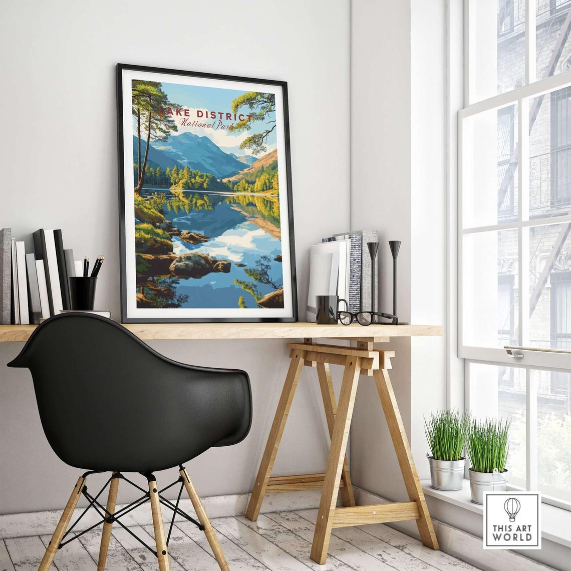 Lake District Travel Poster, Home Decor Artwork - Image 4