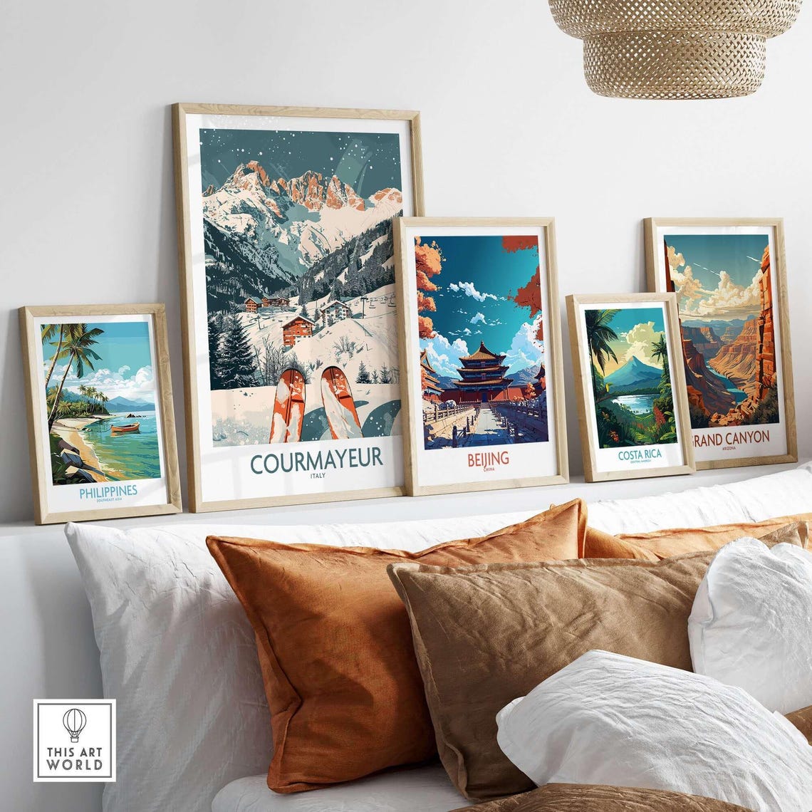 Courmayeur Ski Resort, Italy Winter Sports Poster - Image 3