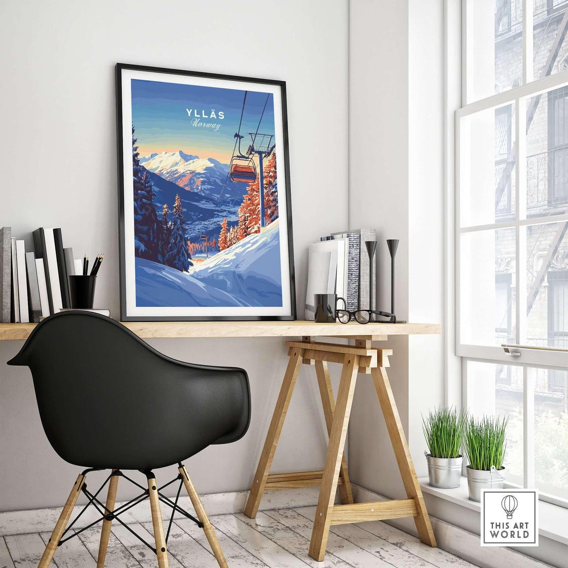 Ylls Ski Resort, Norway Winter Sports Art Print - Image 4