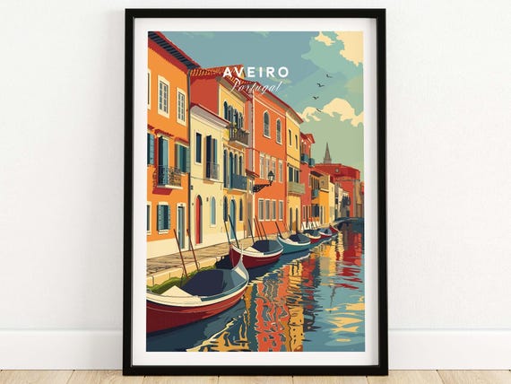 Aveiro Wall Art Print Travel Home Dcor Poster Gift Illustration