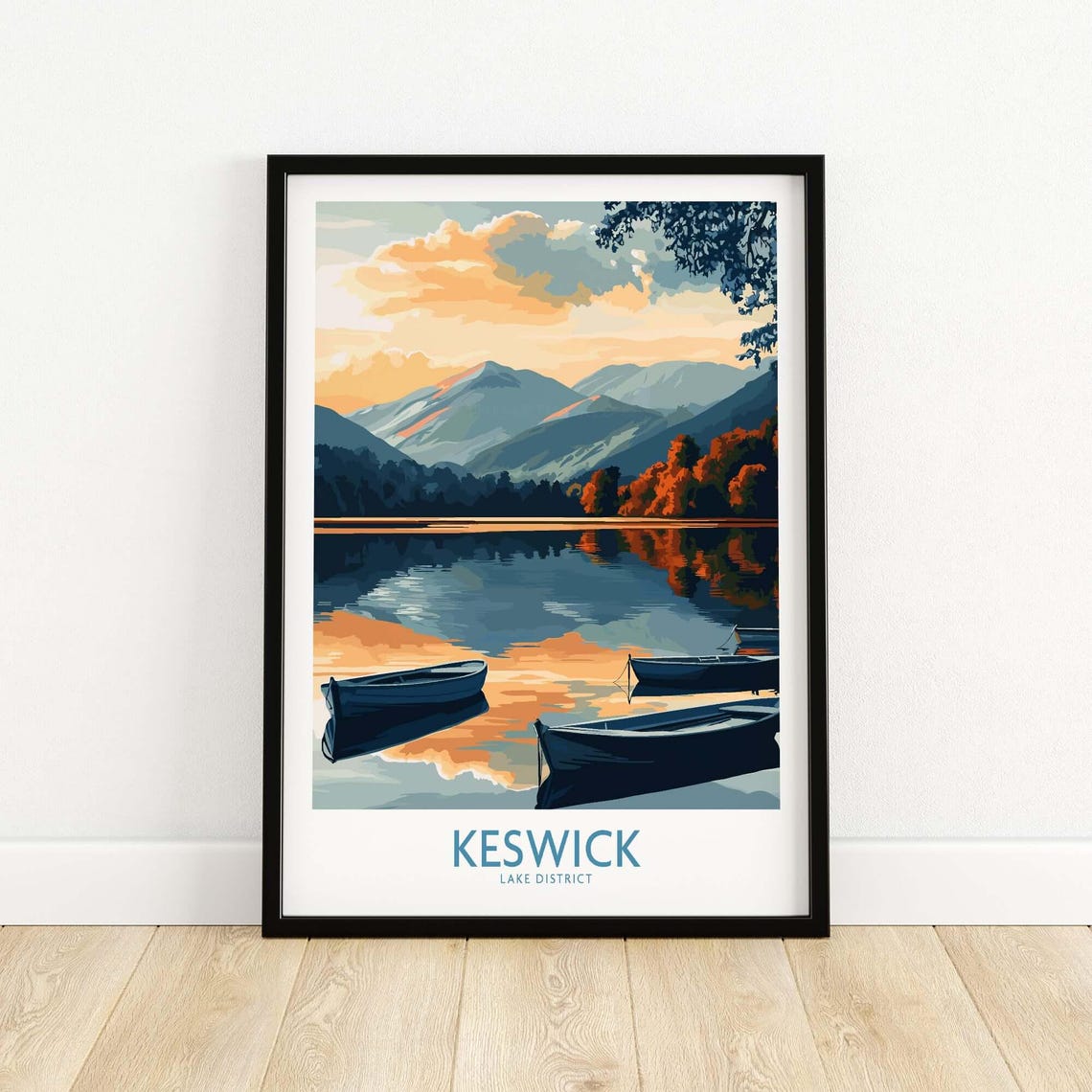 Keswick Art Print, Lake District Landscape - Image 5