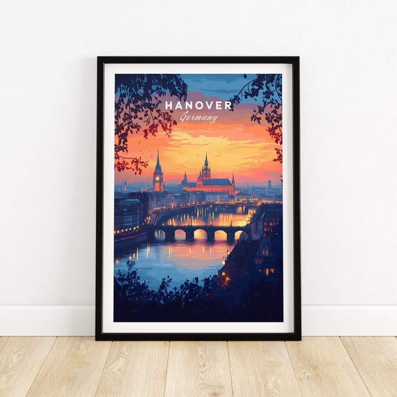 Hanover Travel Print Art Home Dcor Poster Gift Illustration Artwork Germany