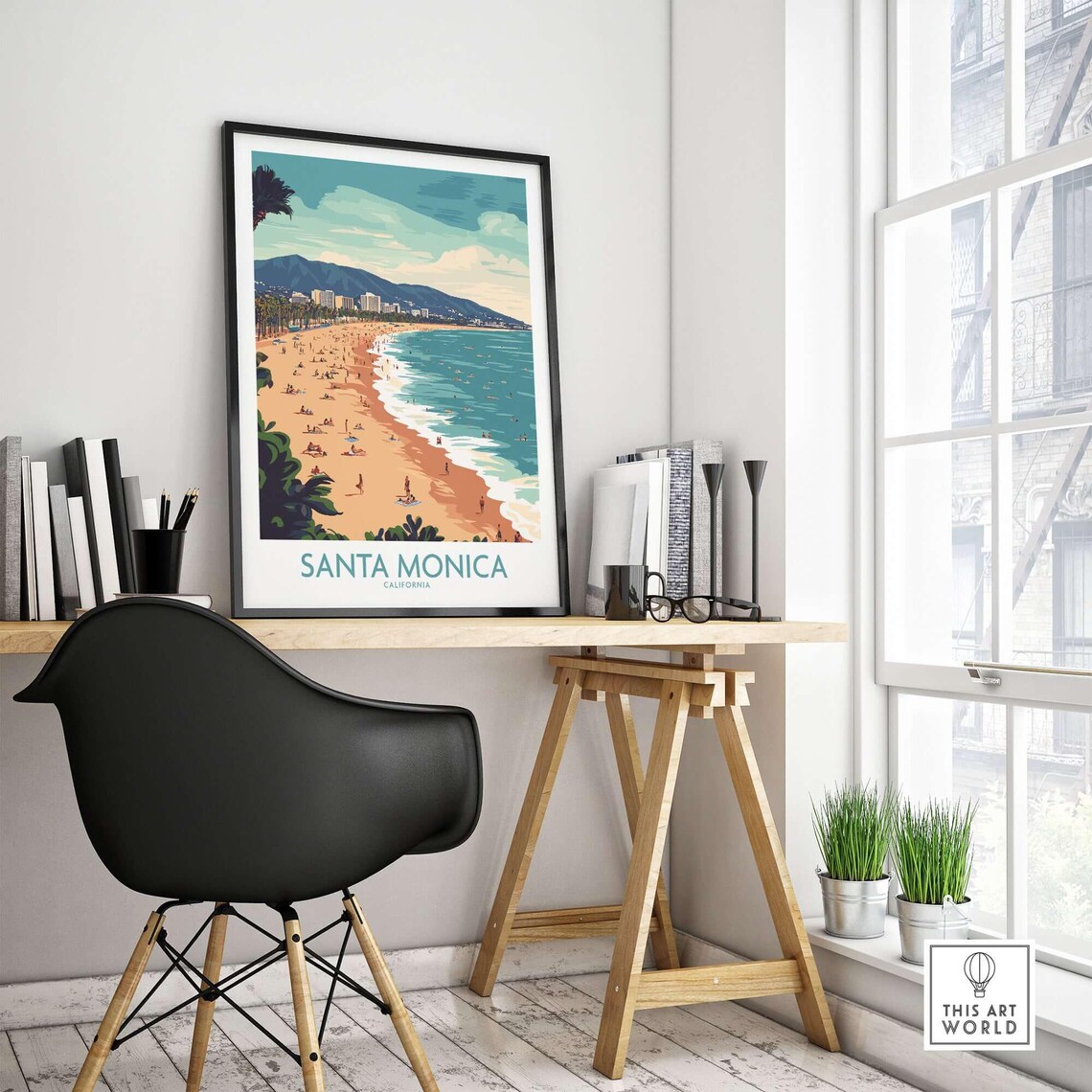Santa Monica Pier Art Print, Coastal Memories - Image 4