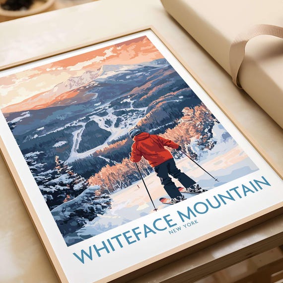 Whiteface Ski Resort, New York Winter Sports Art Print