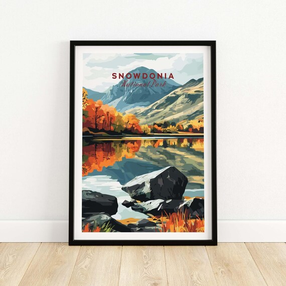 Snowdonia National Park, Wales Travel Poster
