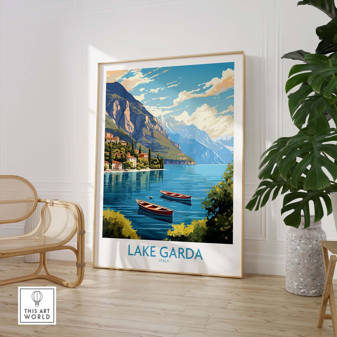 Lake Garda Italy Travel Poster Art Print - Image 3