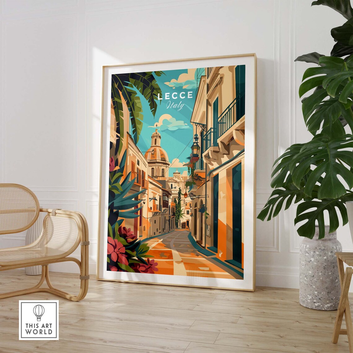 Lecce Travel Poster, Apulia Italy Home Decor - Image 2