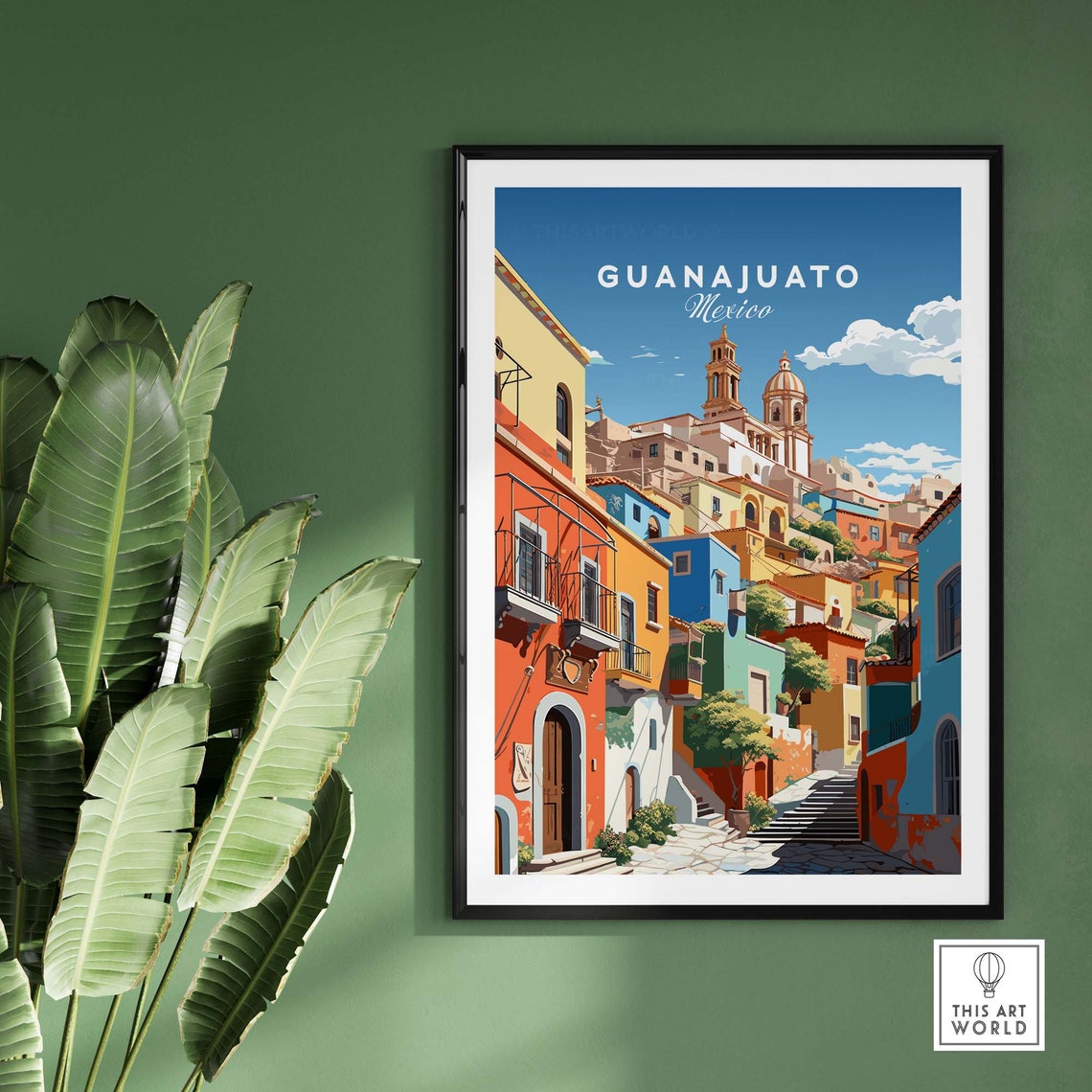 Guanajuato Mexico Poster Art Print Travel Print Home Dcor Poster Gift Illustration Artwork Birthday Present - Image 2