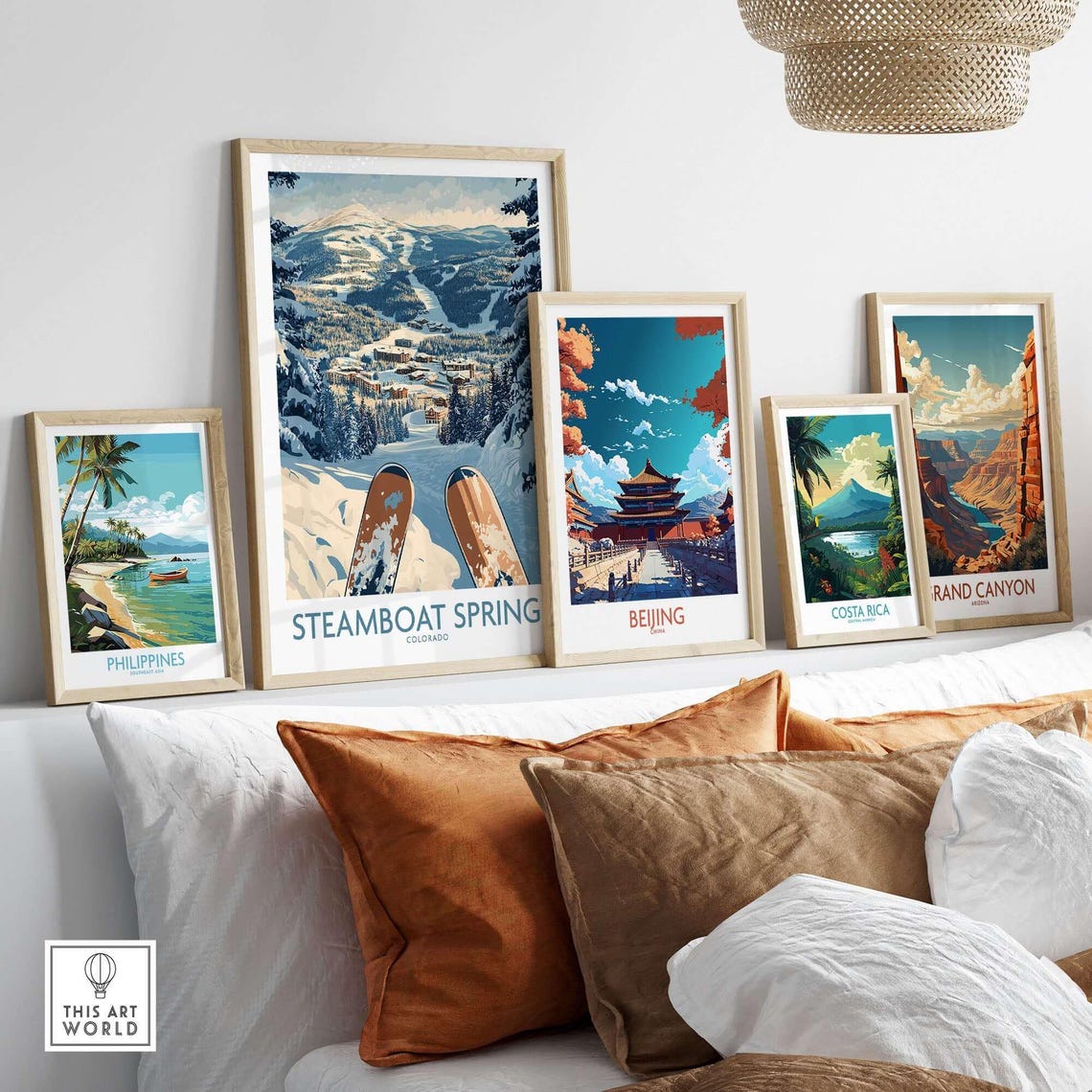 Steamboat Springs Ski Art Print, Colorado Lodge Decor - Image 3