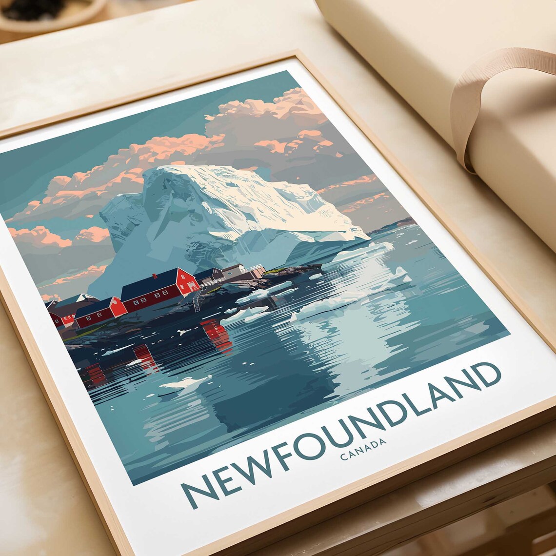 Newfoundland Travel Poster, Canada Home Decor Art Print