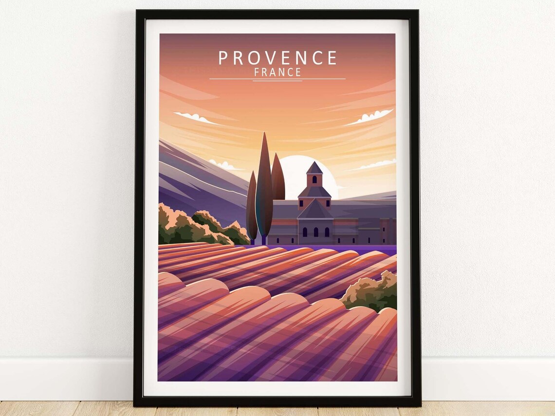 Provence France Travel Poster, Home Decor Art Print