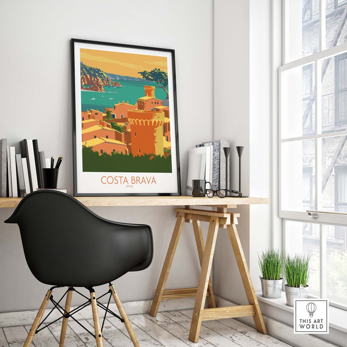 Costa Brava Travel Poster, Spain Wall Art Print - Image 4