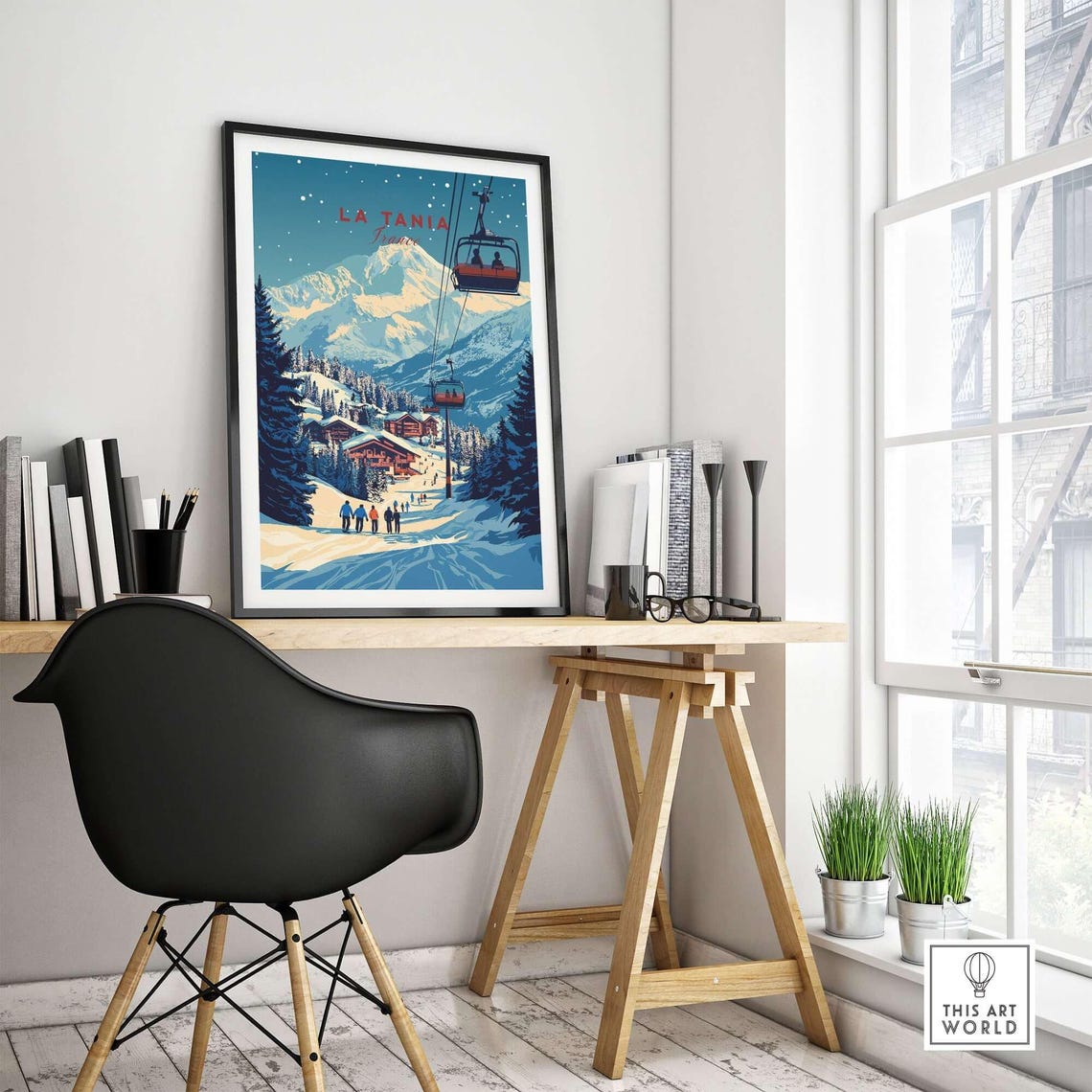 La Tania, France Ski Resort Art Print - Image 4