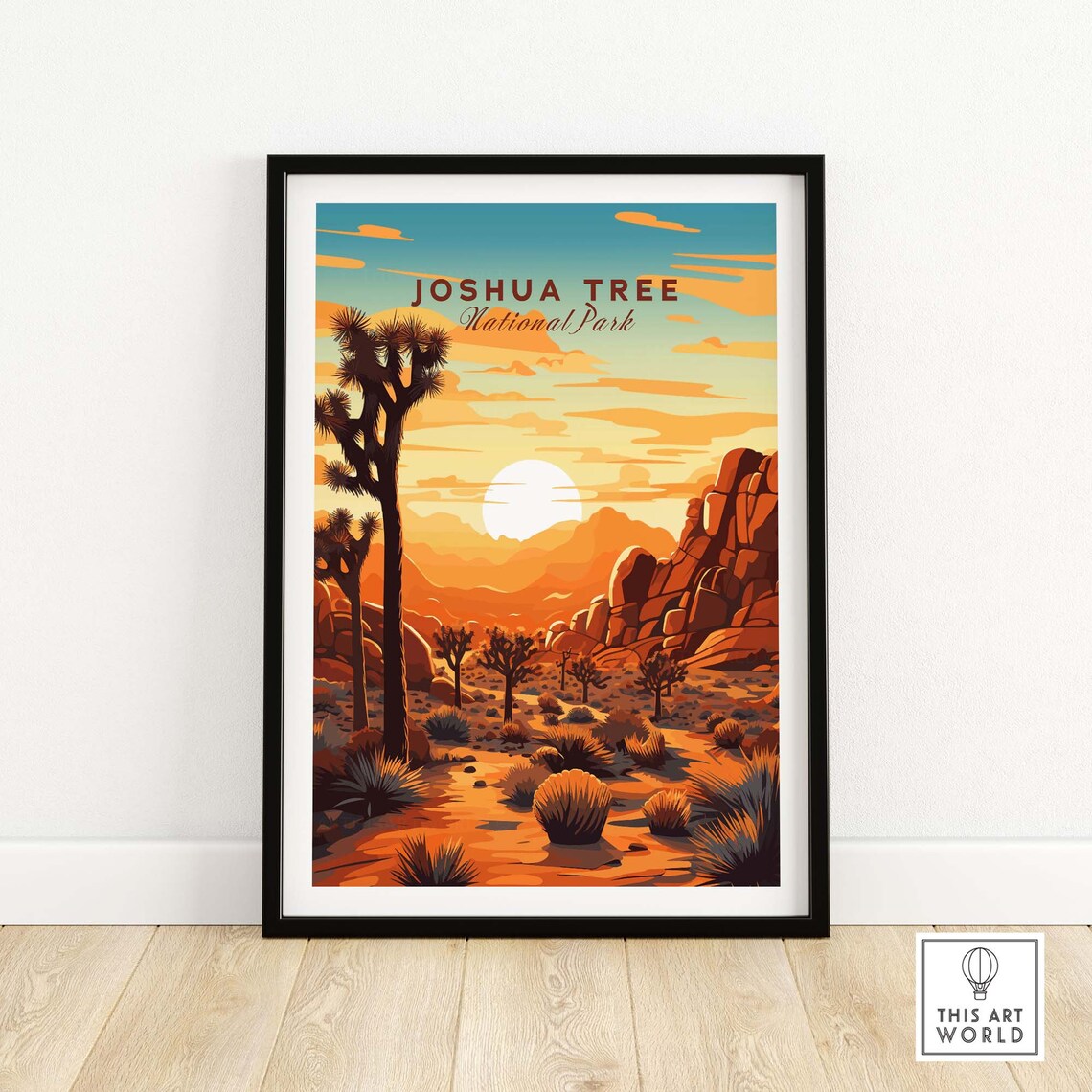 Joshua Tree Travel Poster, National Parks Decor