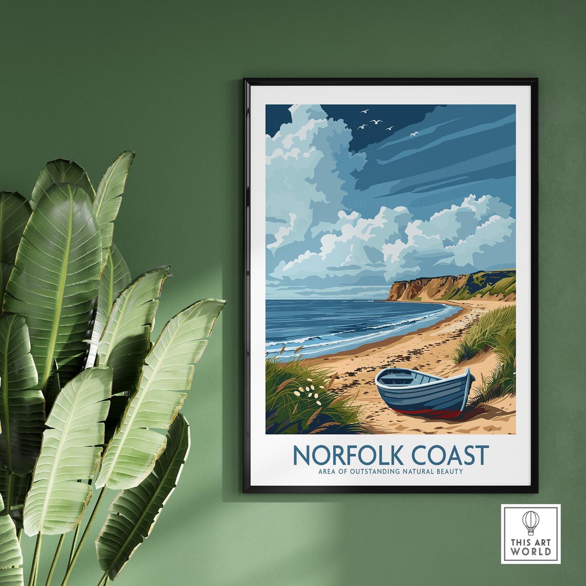 Norfolk Coast Travel Poster, AONB Wall Art - Image 2