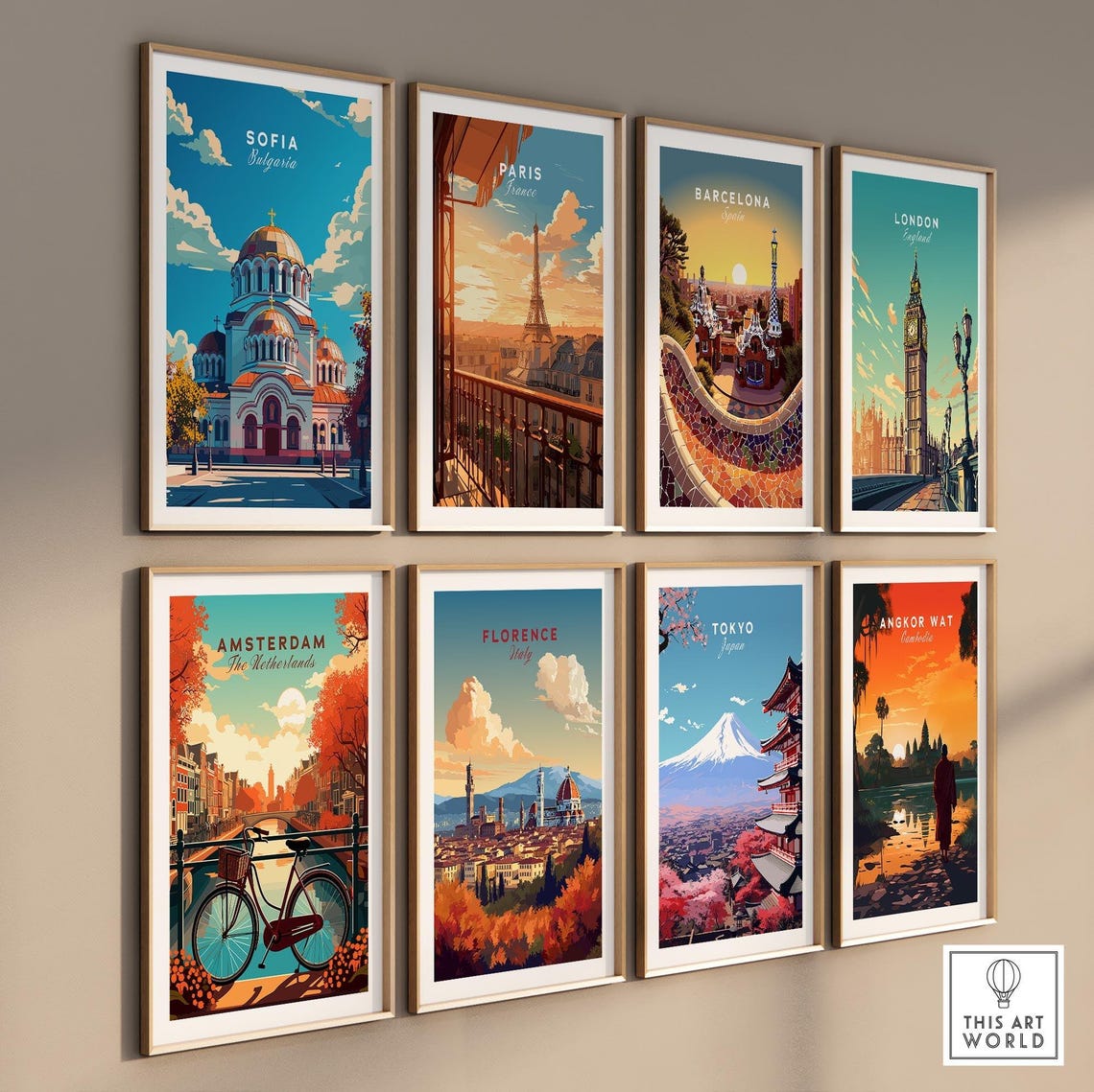 Sofia Bulgaria Domed Cathedral Golden Domes City Sky Art Poster - Image 3