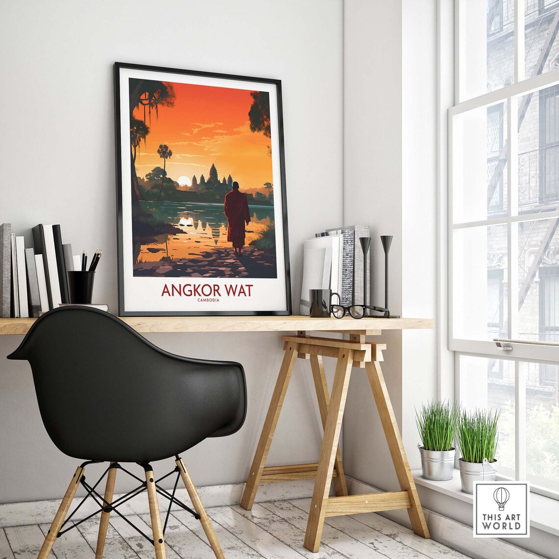 Angkor Wat Travel Print, Asia Landmark Poster - Image 4