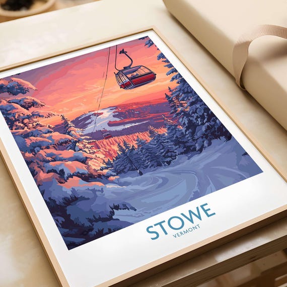 Stowe Vermont - Vintage Ski Poster