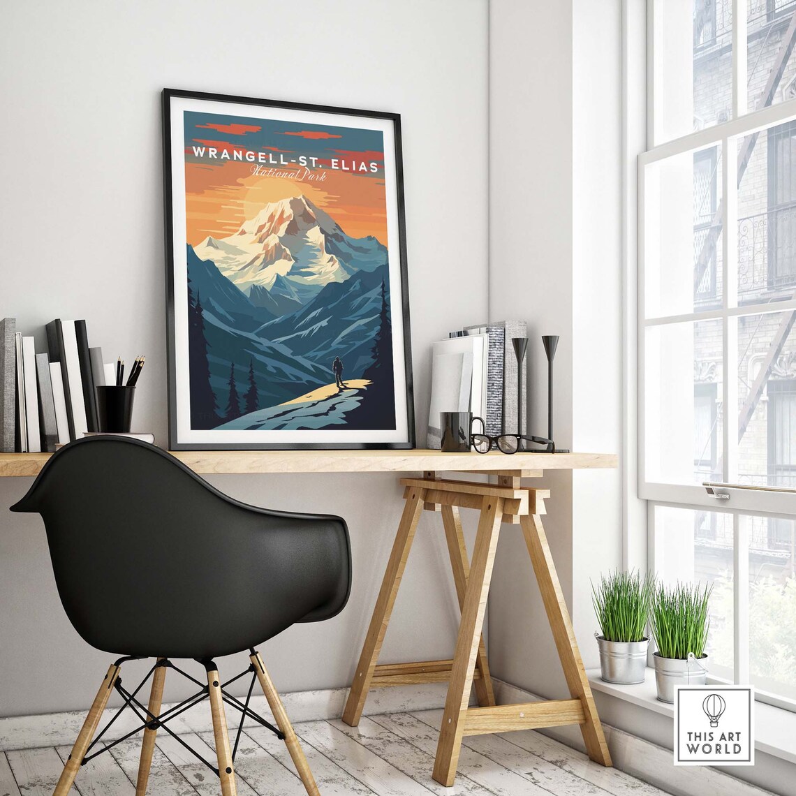 Wrangell St Elias National Park Travel Poster Print - Image 4