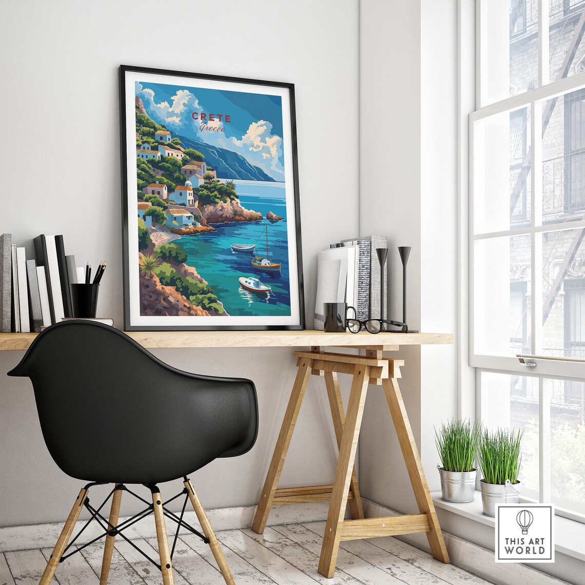 Crete Greece Travel Poster Print, Greece Wall Art - Image 4