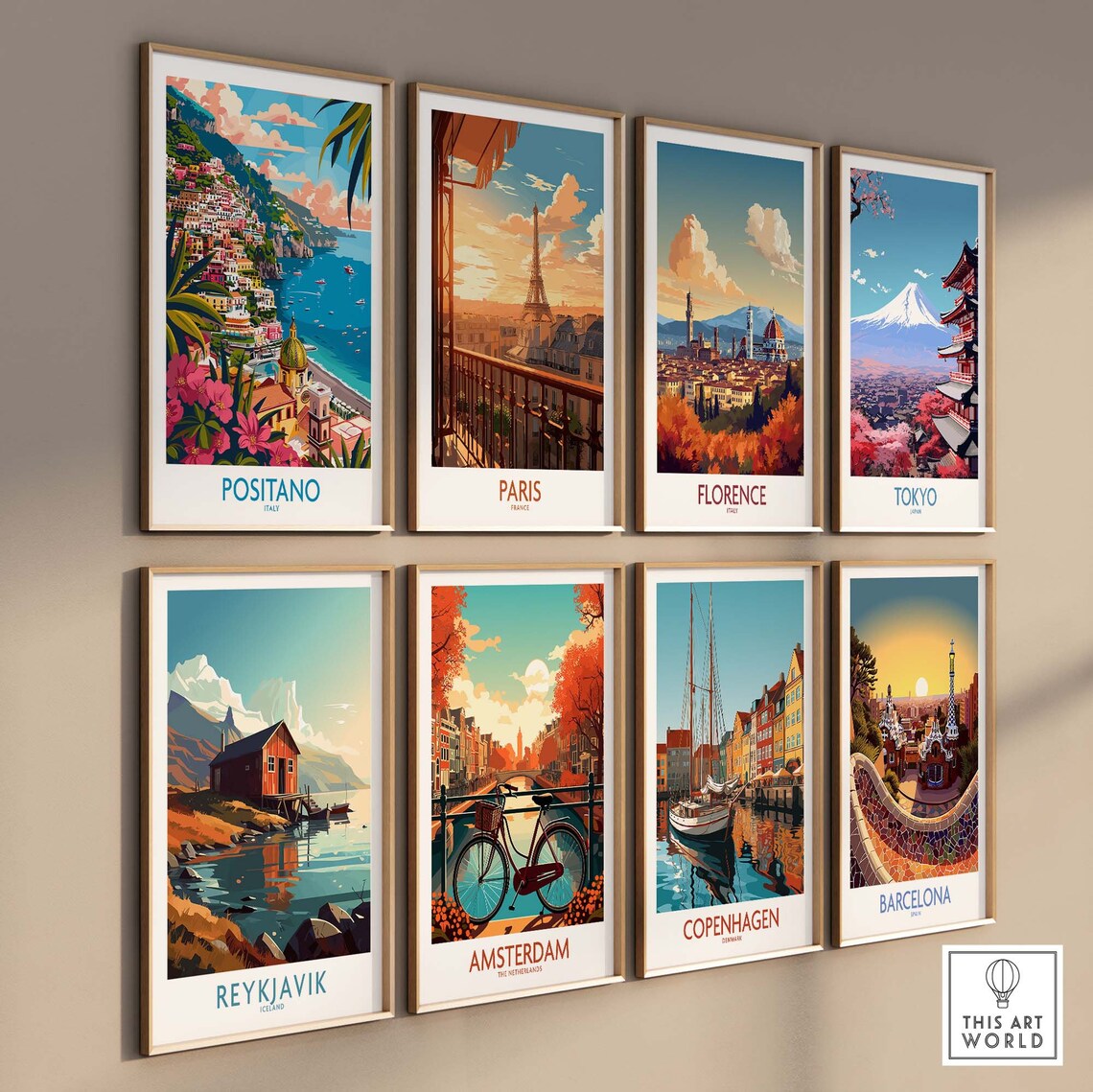 Positano Travel Poster, Italy Coastal Decor - Image 3
