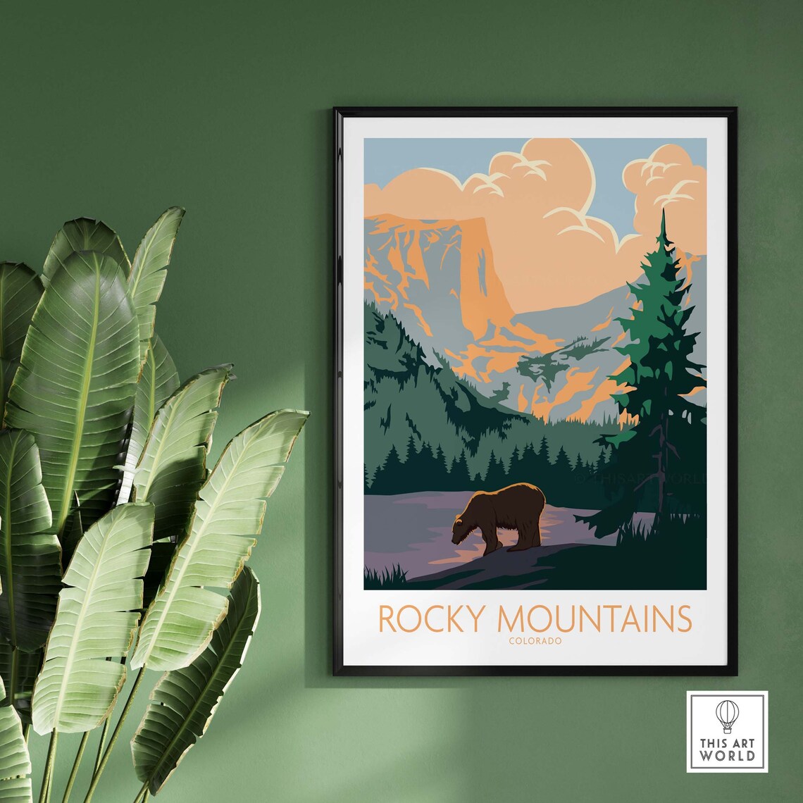 Rocky Mountains Colorado Travel Poster, National Park - Image 3