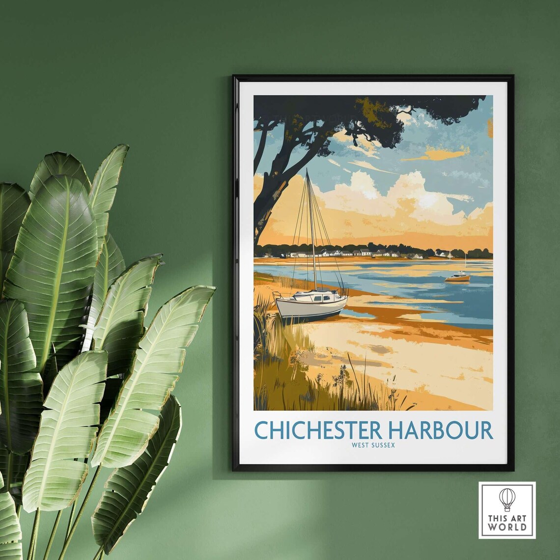 Chichester Harbour Travel Poster, Art Lovers Illustration - Image 2
