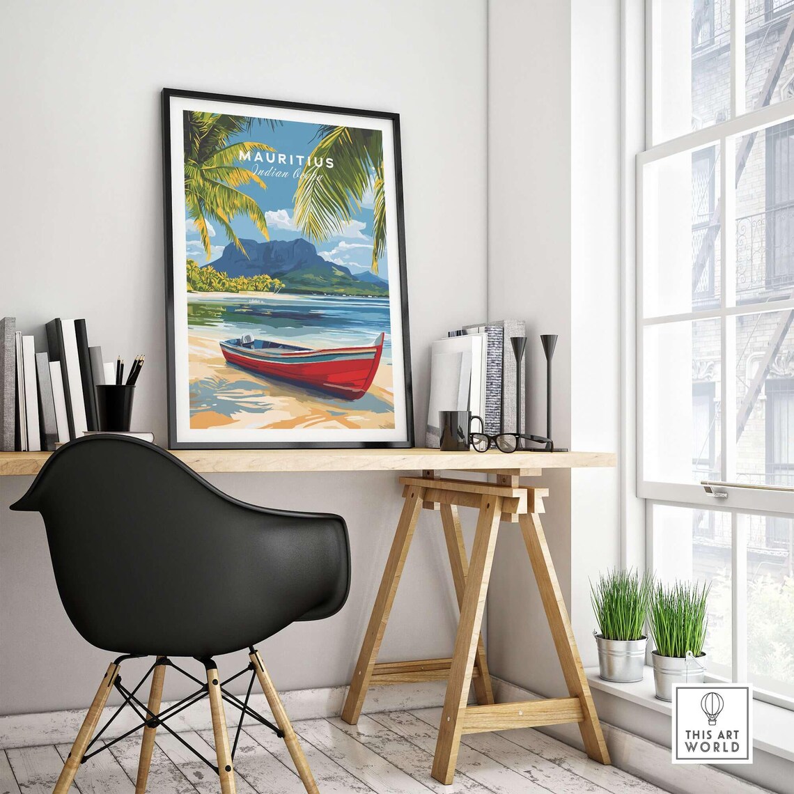 Mauritius Island, Indian Ocean Beach Landscape Poster - Image 4