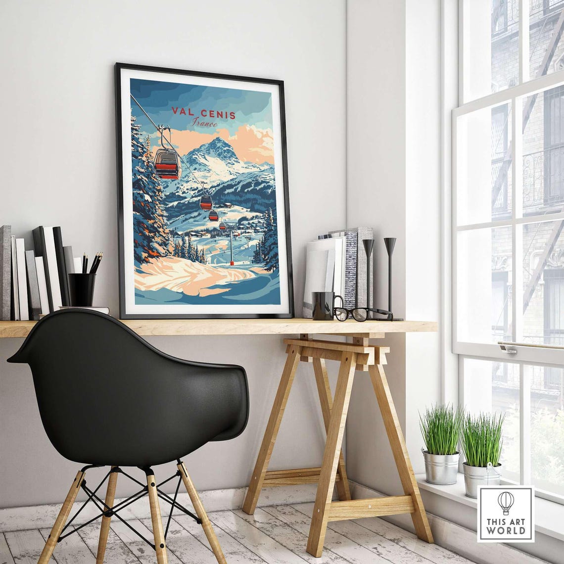 Val Cenis Ski Art Print, Winter Essence - Image 4
