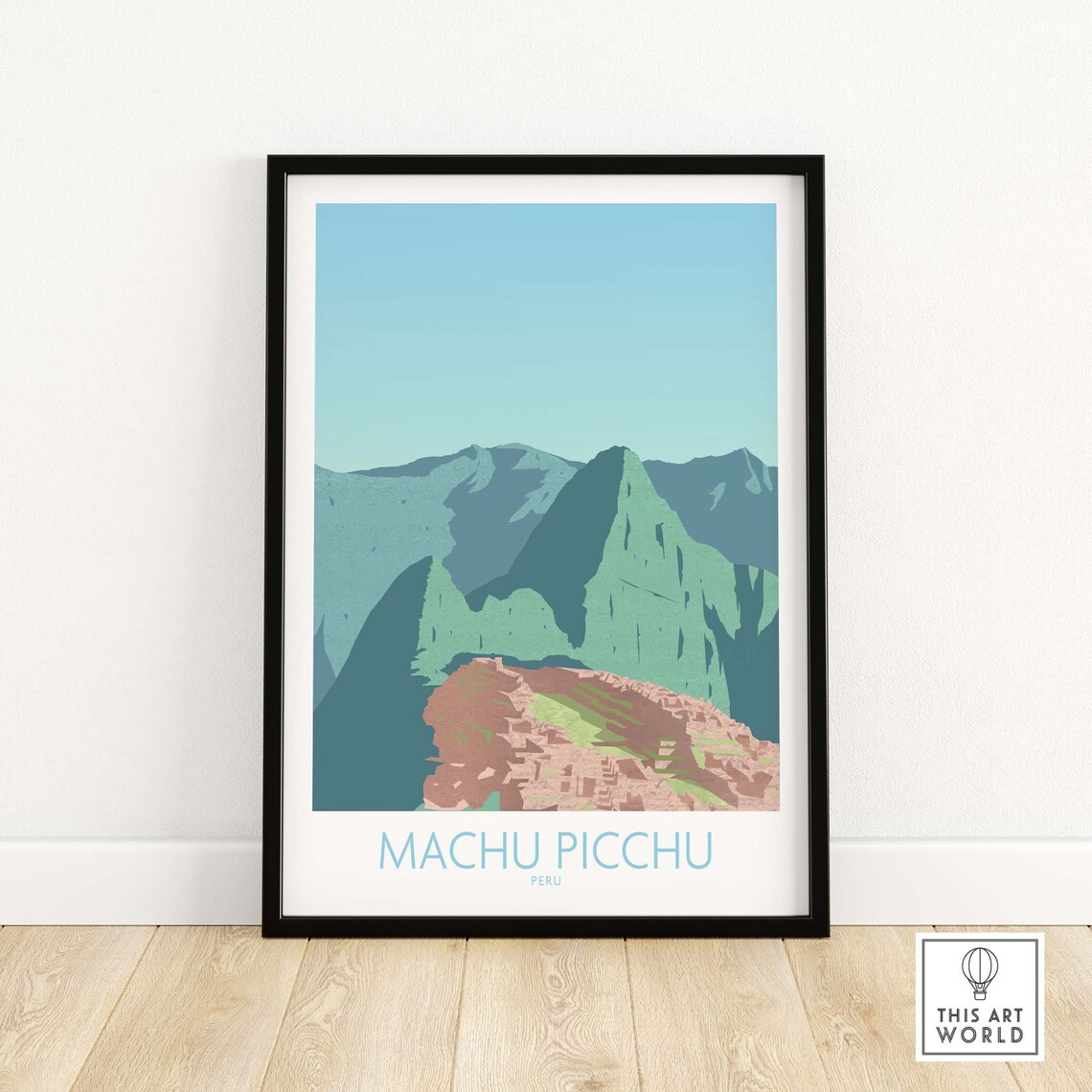 Machu Picchu Peru Travel Poster, Peruvian Wall Decor