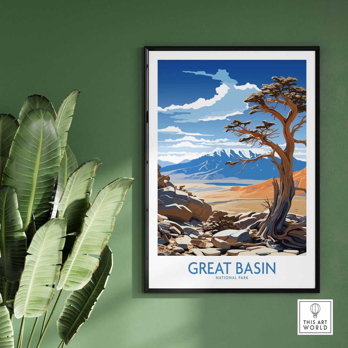 Great Basin National Park Ancient Pine Snow Capped Peak Poster - Image 2