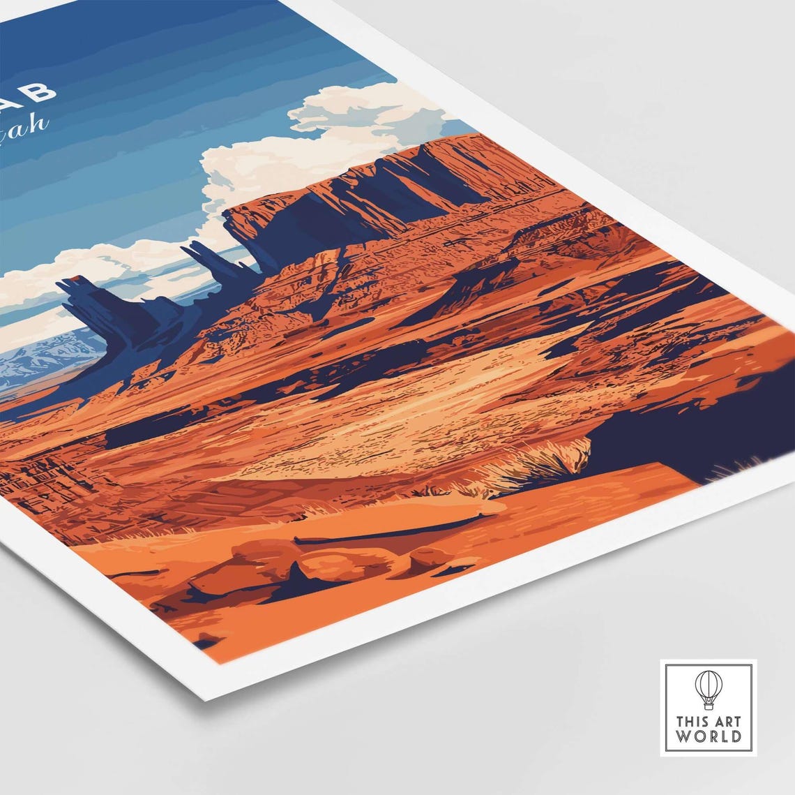 Moab Utah Red Rock Desert Canyon Sunset Vintage Travel Poster - Image 4