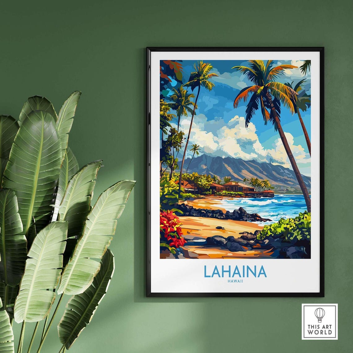 Lahaina Beach Scene, Hawaii Art Print - Image 2