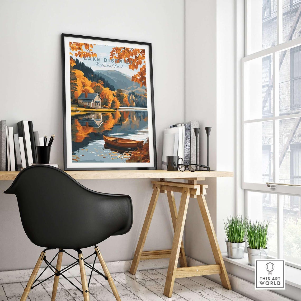 Lake District Travel Poster, Landscape Art Print - Image 4