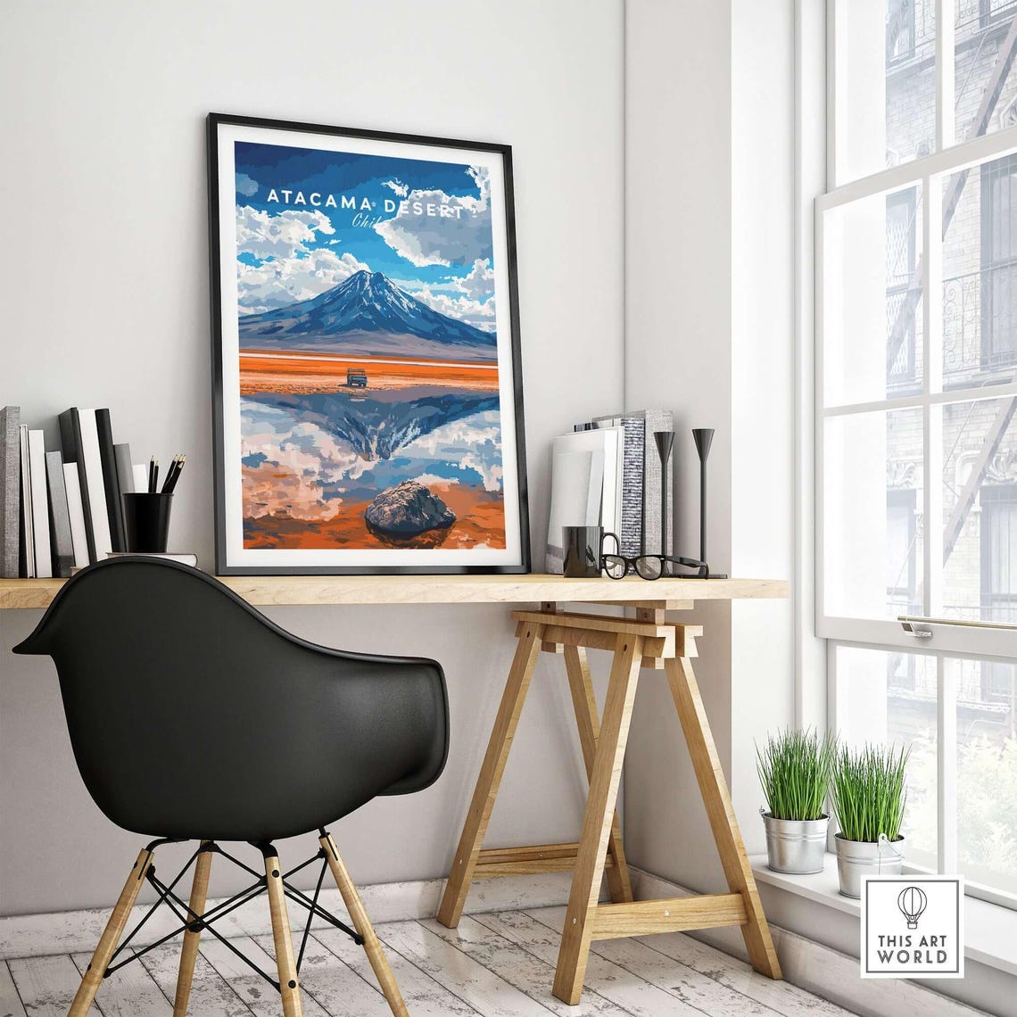 Atacama Desert Travel Poster, Chile Landscape - Image 4