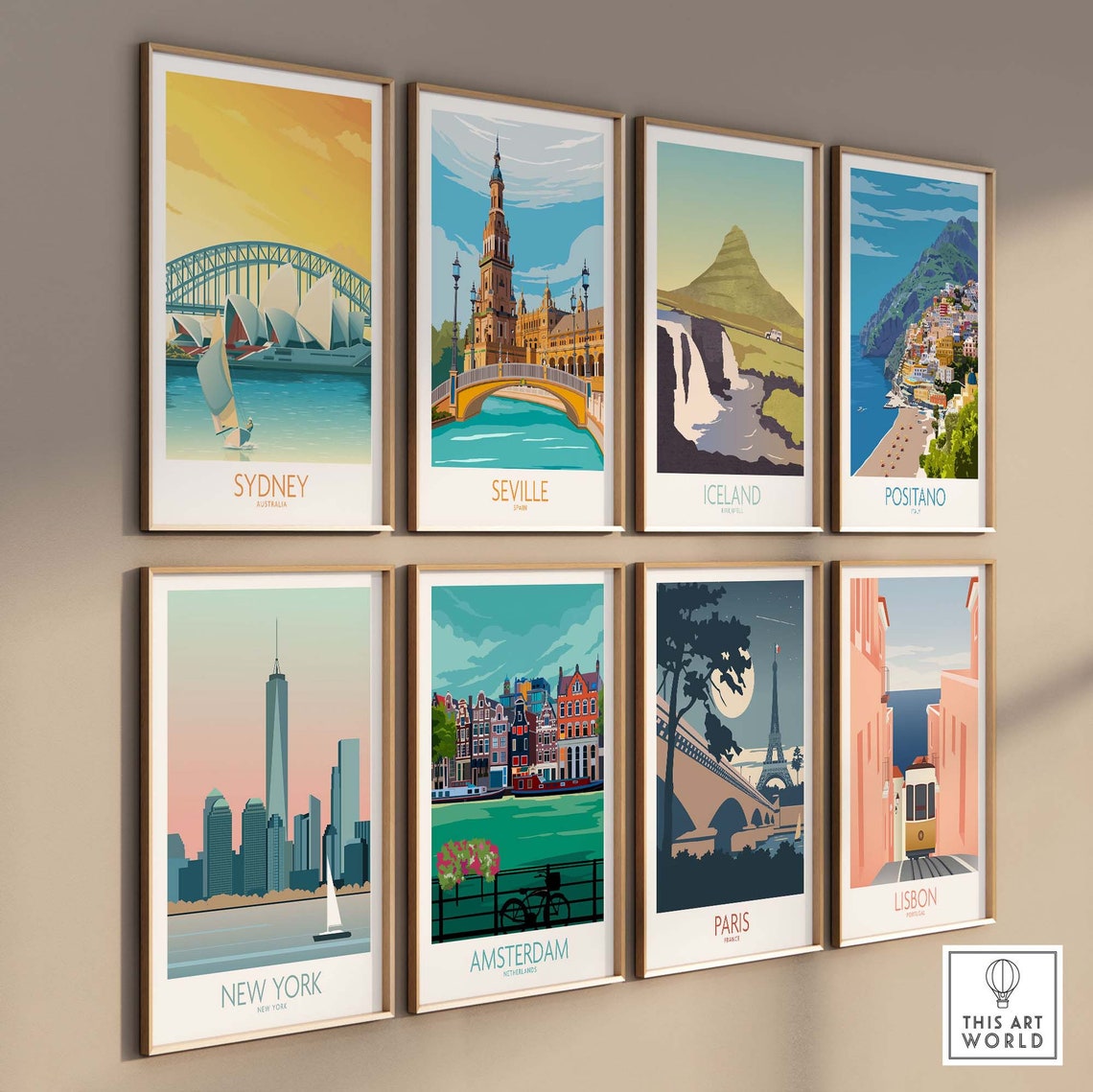 Sydney Australia Opera House Harbour Bridge Sunset Sails Poster - Image 3
