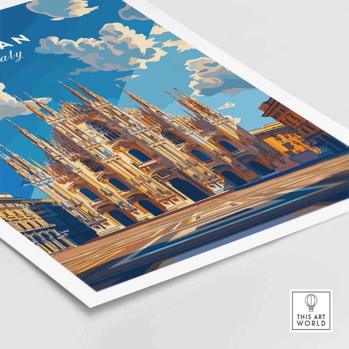 Milan Travel Poster, Italy Home Decor - Image 4