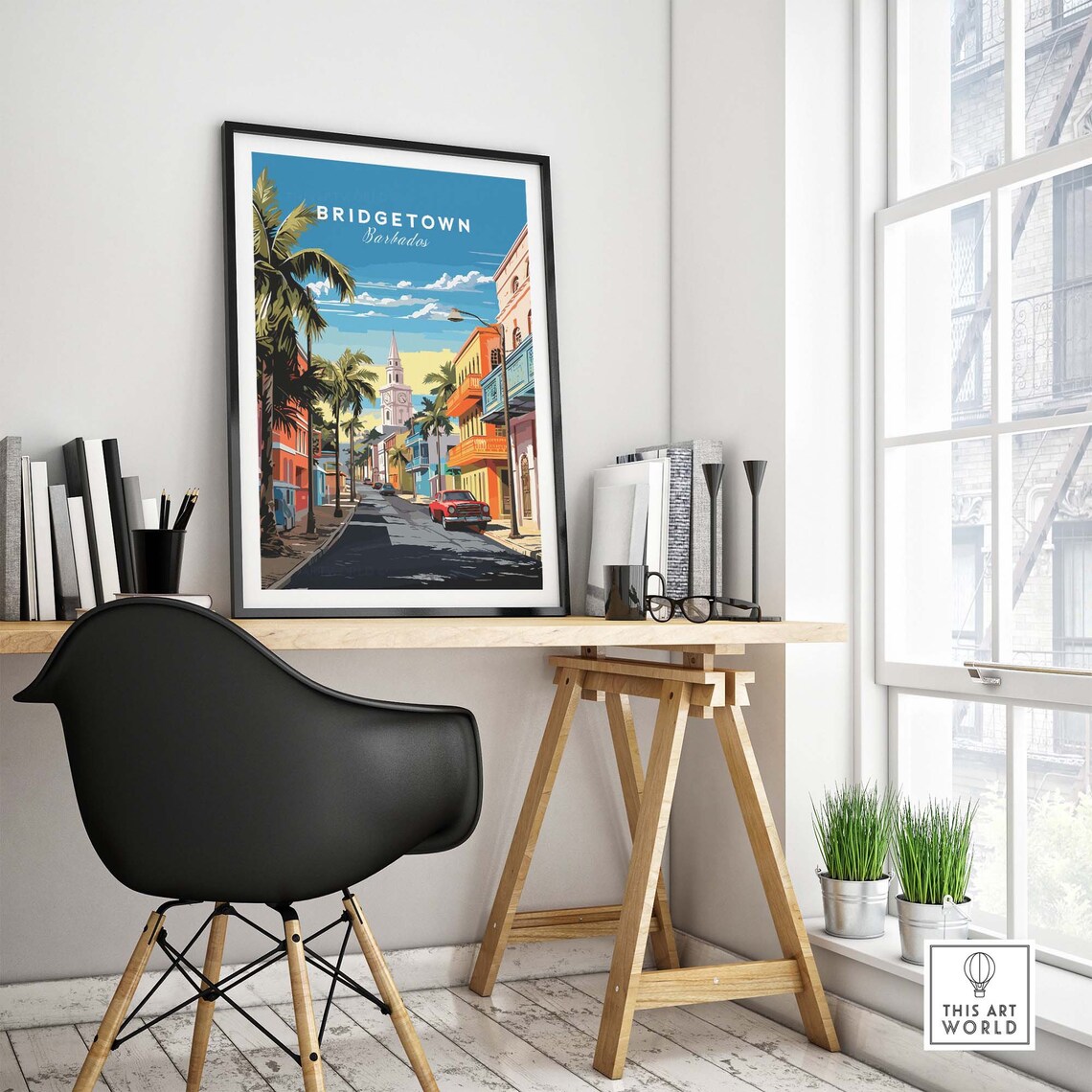 Bridgetown Barbados Travel Poster, Gallery Wall Art - Image 4