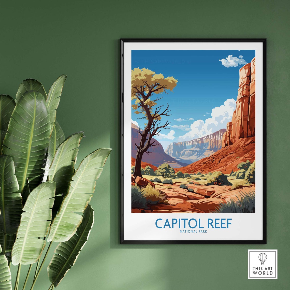 Capitol Reef National Park Desert Red Rock Canyon Scenic Poster - Image 2
