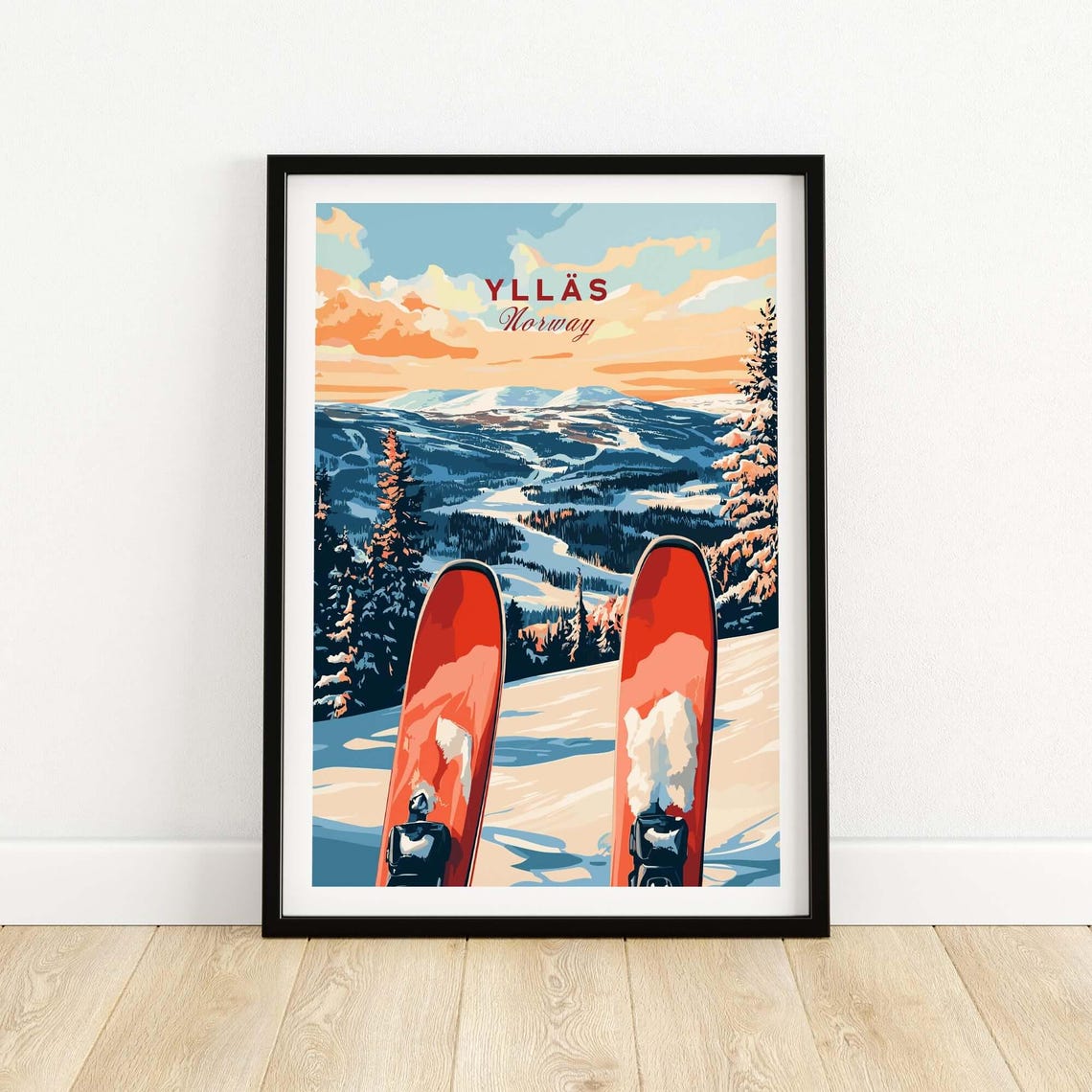Winter Sports Art Print, Gift for Skier