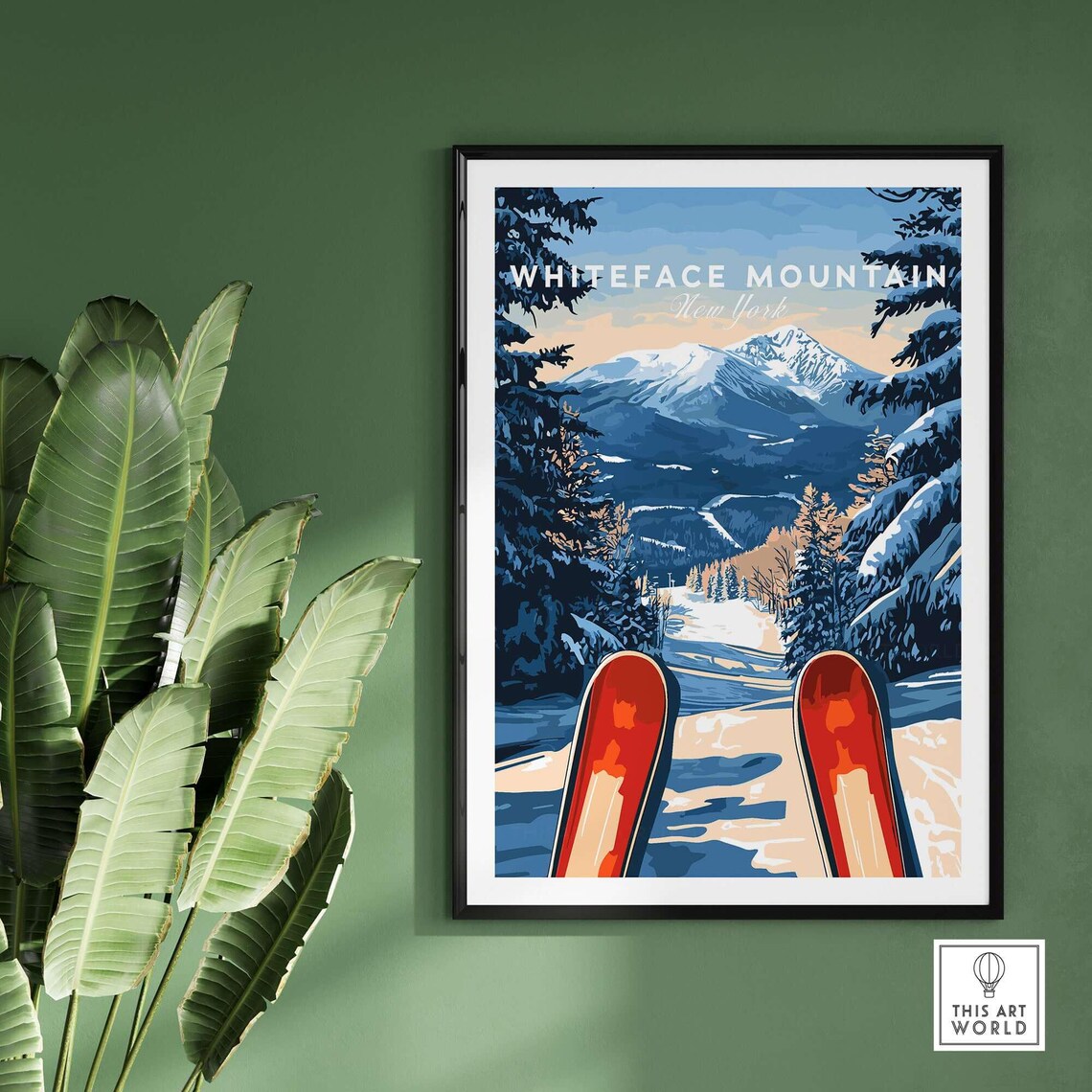 Winter Sports Art Print, Gift for Skier - Image 2