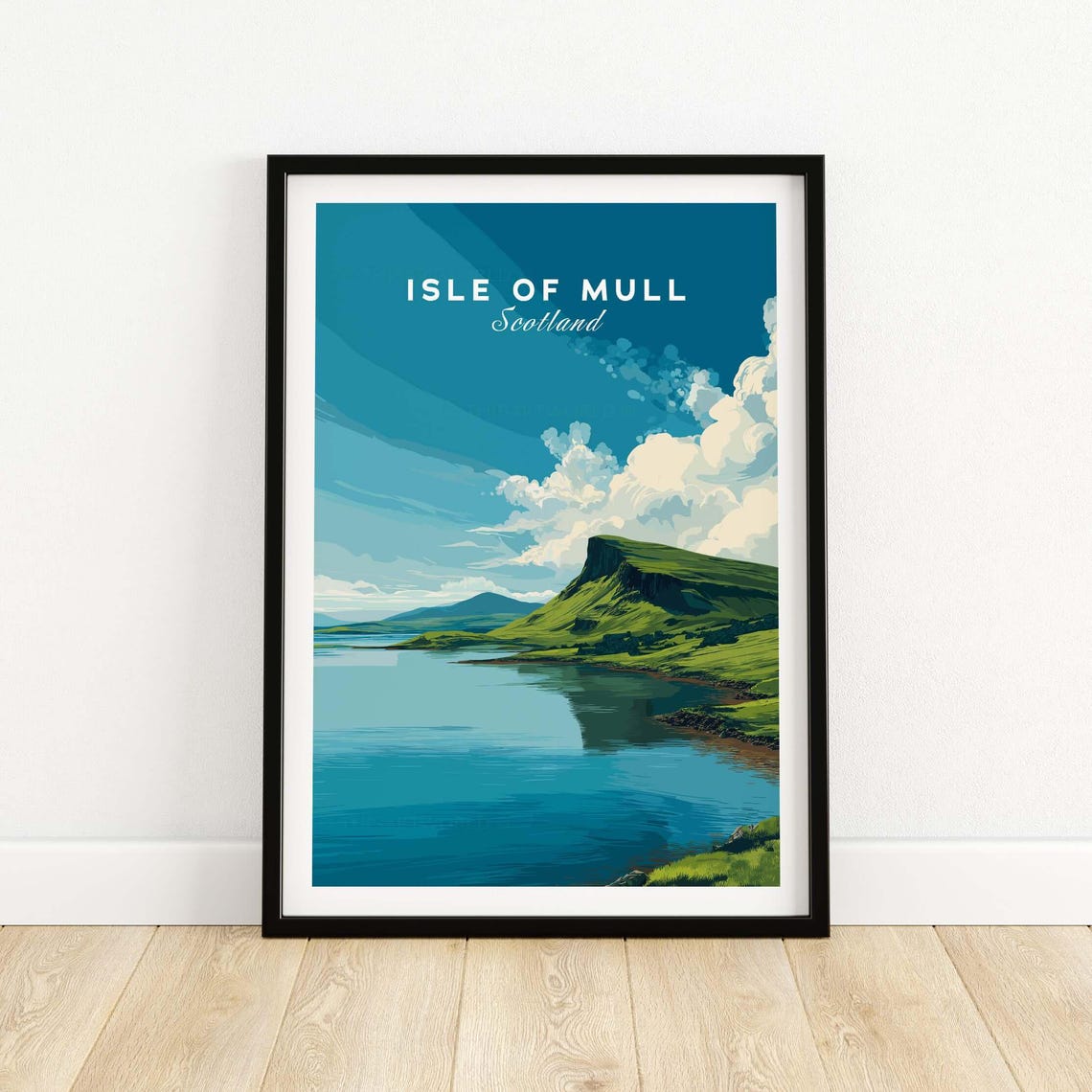 Isle of Mull Scotland Highland Loch Mountain Landscape Travel Poster