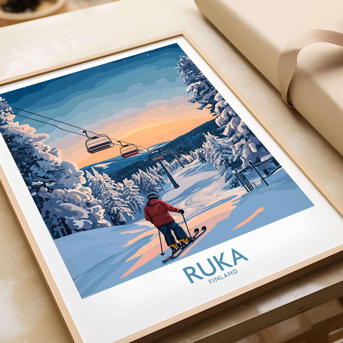 Ruka Ski Lodge, Winter Sports Art Print