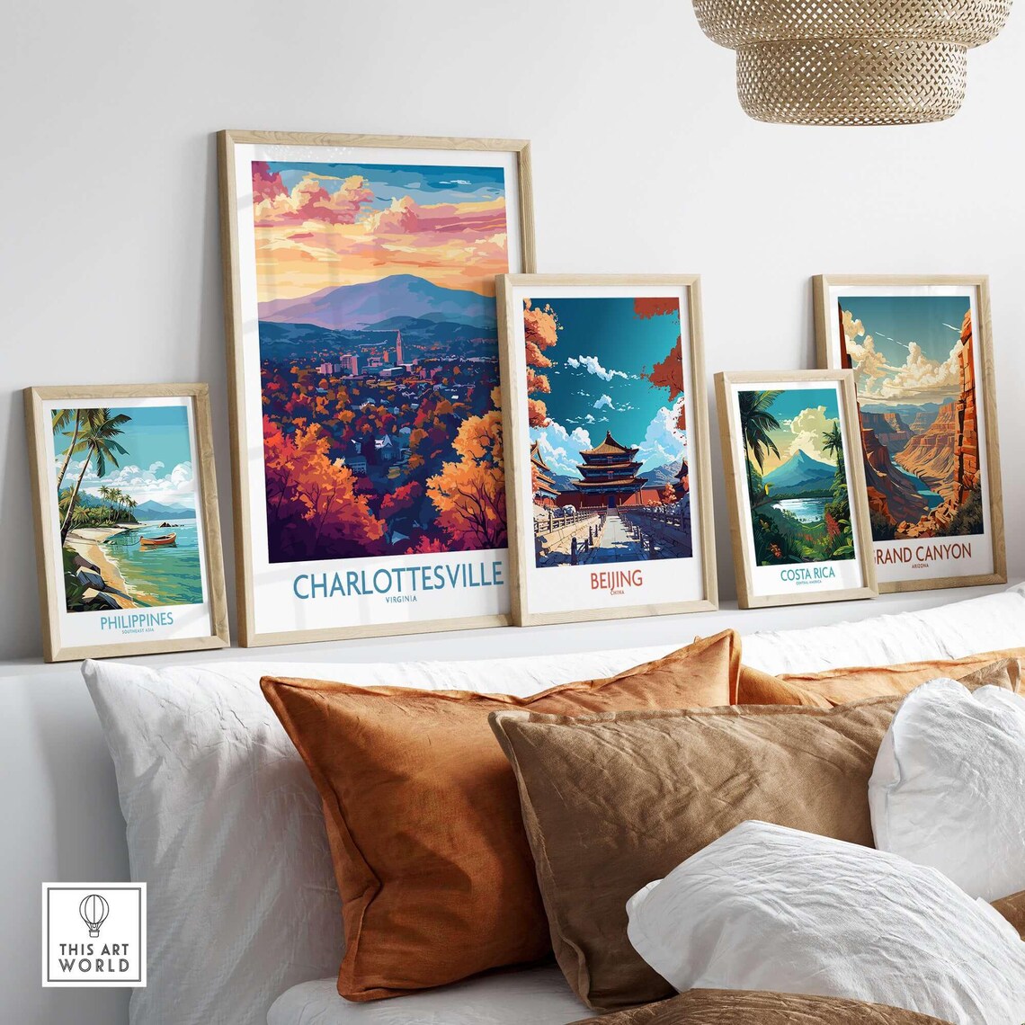 Charlottesville Virginia Travel Poster, Cityscape - Image 3