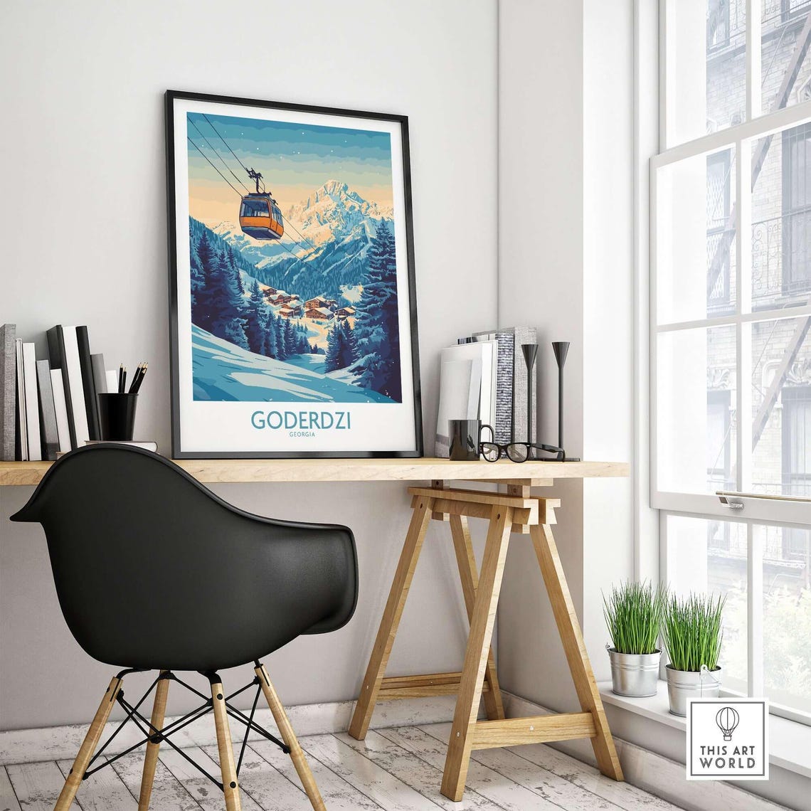 Goderdzi Ski Resort, Georgia Winter Sports Poster - Image 4