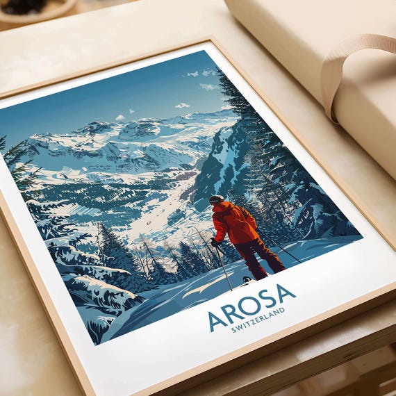 Arosa Ski Resort, Winter Sports Travel Poster
