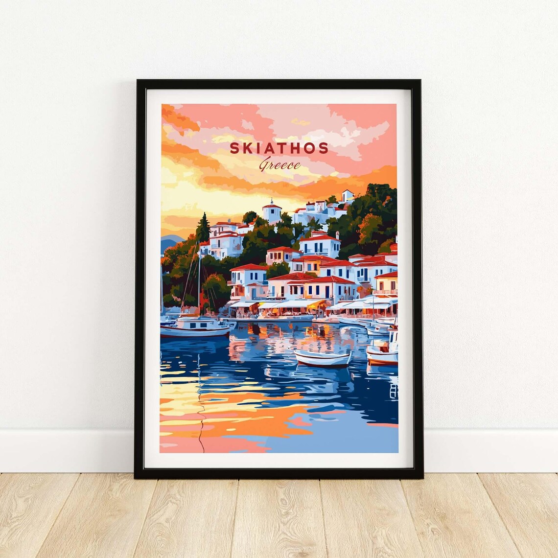 Skiathos Travel Poster, Place-Focused Wall Art