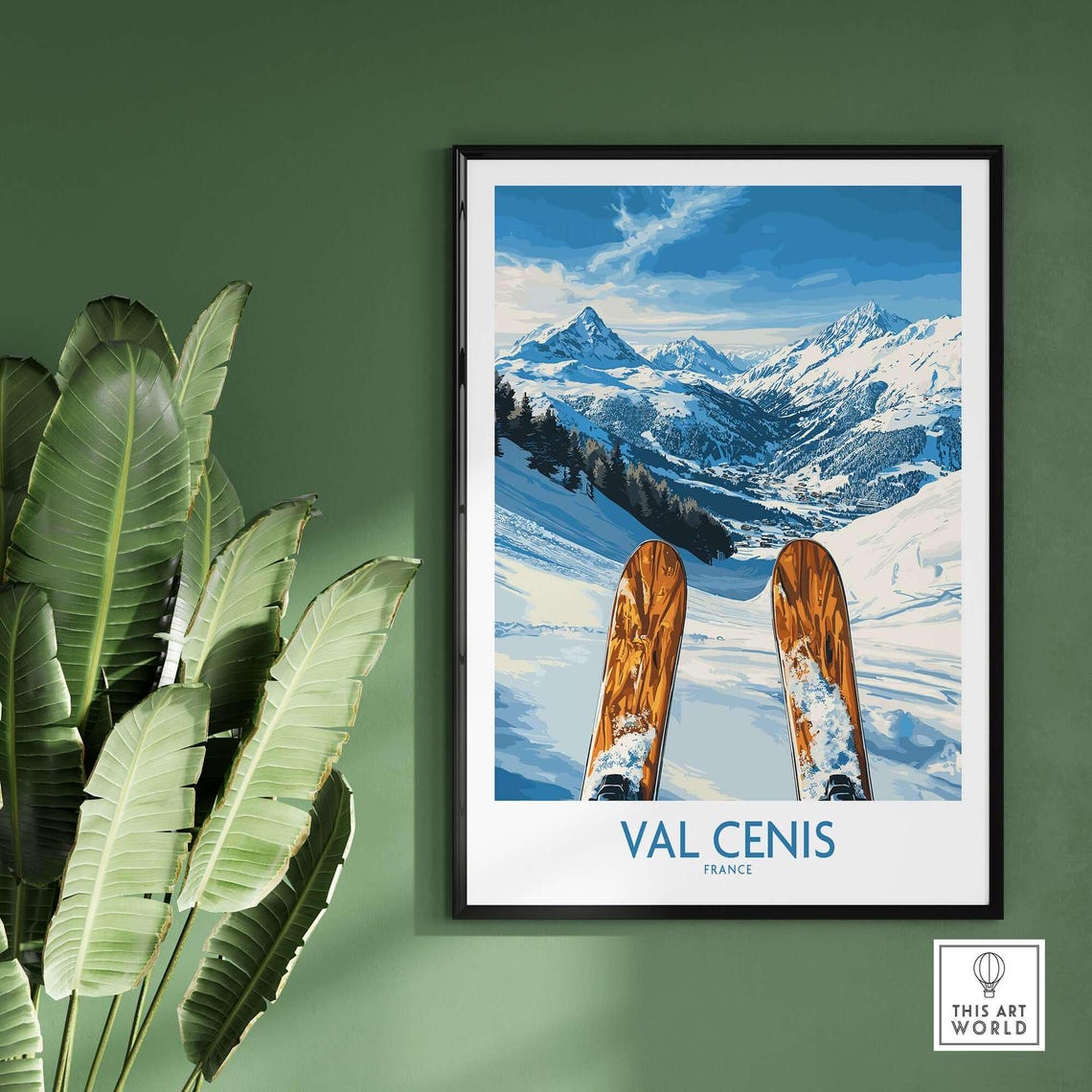 Val Cenis France Ski Poster - Image 2