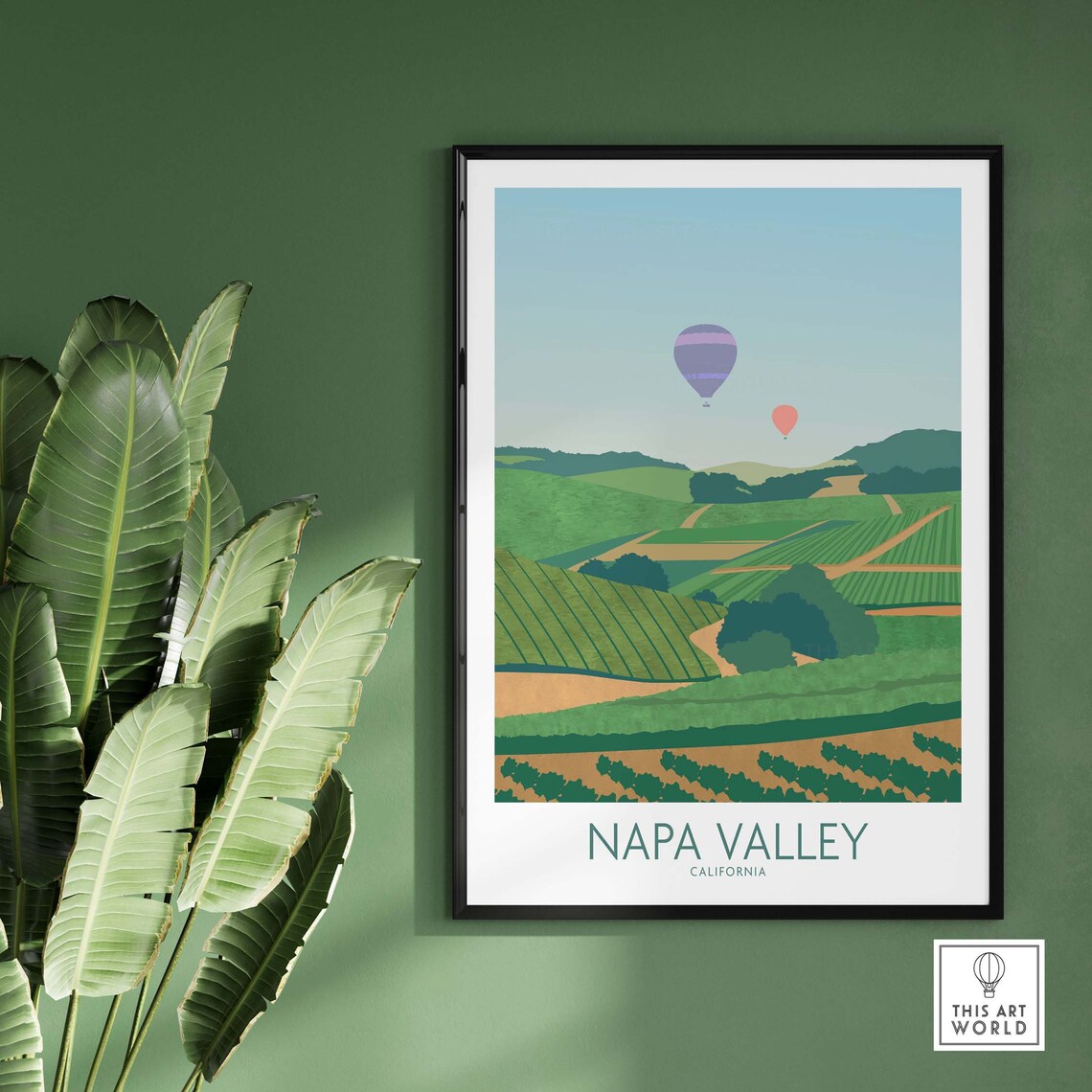 Napa Valley California Travel Poster, Wall Art Print - Image 2